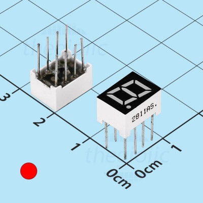 2811AS LED 7 Đoạn 0.28inch Đỏ 1 Số Âm Chung