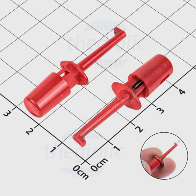 HT01 Đầu Móc Kiểm Tra Điện 5A 250V Màu Đỏ Dài 40mm