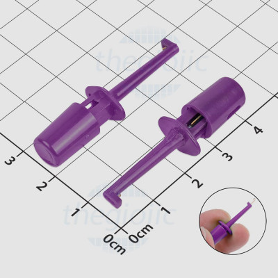 HT01 Đầu Móc Kiểm Tra Điện 5A 250V Màu Tím Dài 40mm