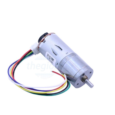 GM25-370 Động Cơ Giảm Tốc Có Encoder 12VDC, 250 RPM , Trục 4mm