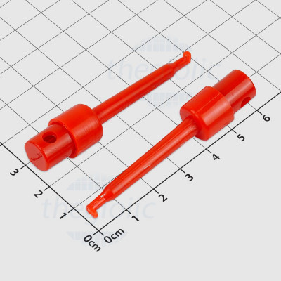 HT01 Đầu Móc Kiểm Tra Điện 5A 250V Màu Đỏ Dài 58mm
