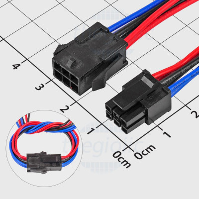 Cặp Dây MX3.0 1 Đầu Đực-Cái 6 Tiếp Điểm 3.0mm Dài 15cm