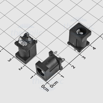 DC012A-5 Đầu Nối Nguồn DC Cái 5525 Nối Dây Kim 2.5mm