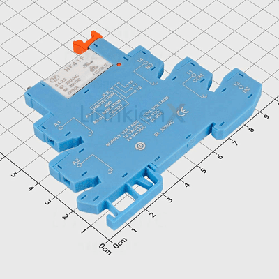 Module 1 Relay HF41F-24-ZS 24V Gắn Ray Màu Xanh Dương