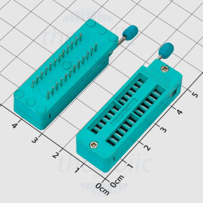 Đế IC Gài 24 Chân ZIF Xuyên Lỗ