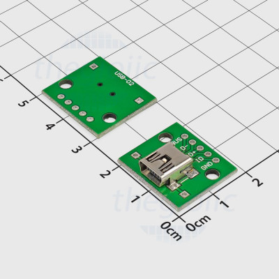 Mạch Ra Chân USB Mini-B Sang 5 Chân Xuyên Lỗ