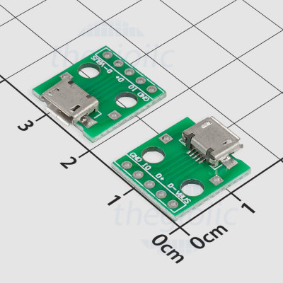 Mạch Ra Chân USB Micro-B 2.0 Sang 5 Chân Xuyên Lỗ