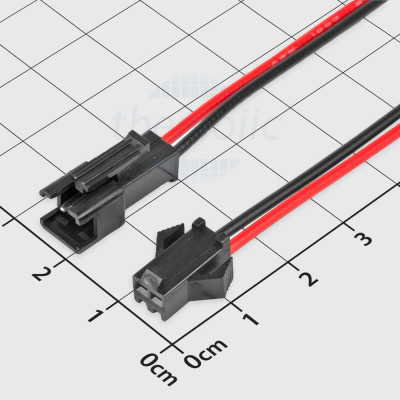 Cặp Dây SM2.54 1 Đầu Đực-Cái 2 Tiếp Điểm 2.54mm Dài 20cm