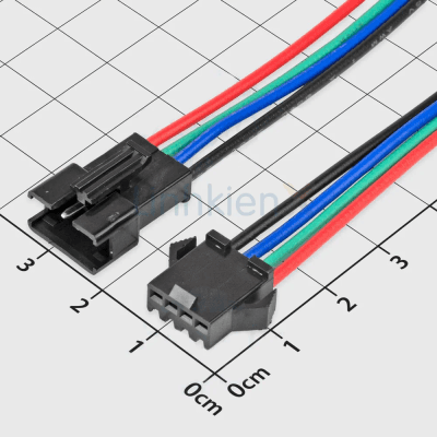 Cặp Dây SM2.54 1 Đầu Đực-Cái 4 Tiếp Điểm 2.54mm Dài 40cm