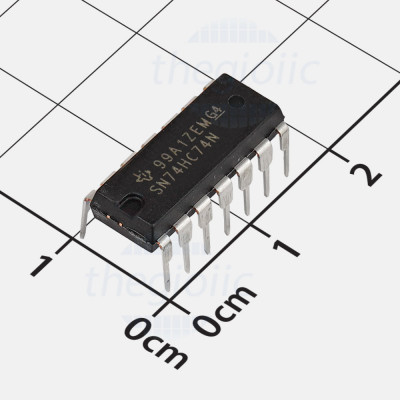 SN74HC74N IC Flip Flop D-Type Positive Edge 60MHz, 14-DIP