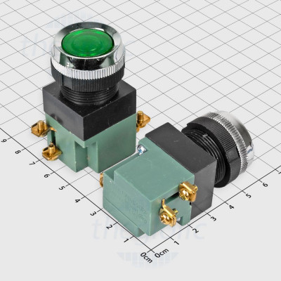 LA19-11D Nút Nhấn Nhả Màu Xanh Lá 30mm 380V 5A