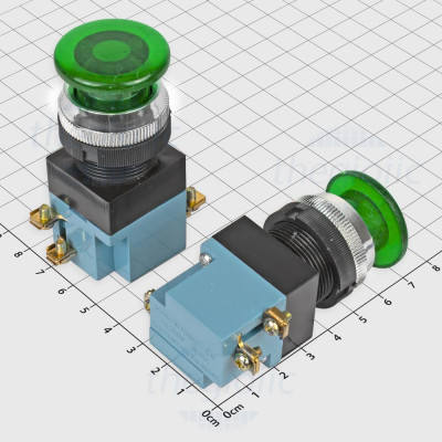 LA19-11J Nút Nhấn Nhả Màu Xanh Lá 30mm 380 5A