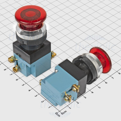 LA19-11J Nút Nhấn Nhả Màu Đỏ 30mm 380V 5A