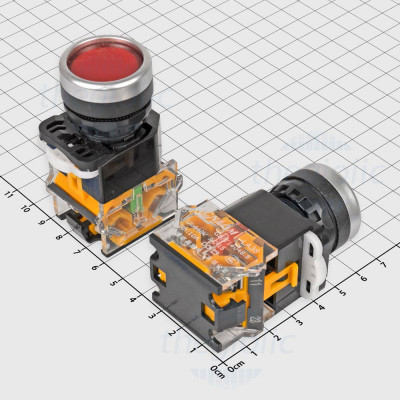 LA38-11BN Nút Nhấn Nhả Màu Đỏ 22mm 10A