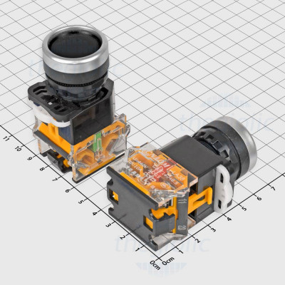 LA38-11BN Nút Nhấn Nhả Màu Đen 22mm 10A