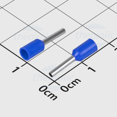E7508 Cosse Pin Rỗng Cỡ Dây 20AWG Màu Xanh Dương
