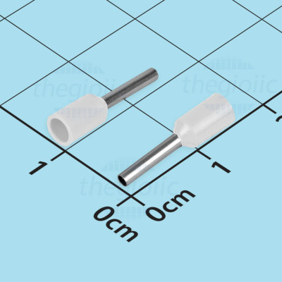 E7508 Cosse Pin Rỗng Cỡ Dây 20AWG Màu Trắng