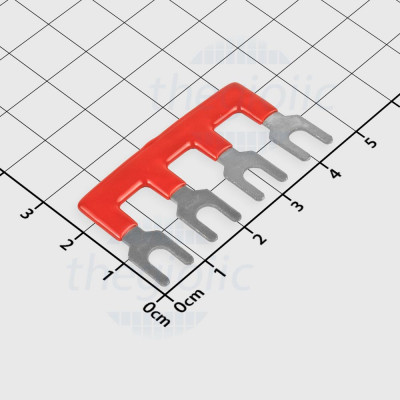 TB2504 Thanh Lược Nối Mạch 4 Cực 25A 600VAC Màu Đỏ