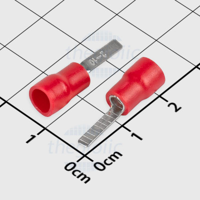 DBV2-10 Đầu Cosse Pin Dẹp 27A Cỡ Dây 16-14AWG Màu Đỏ