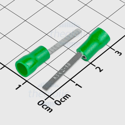 DBV2-18 Đầu Cosse Pin Dẹp 27A Cỡ Dây 16-14AWG Màu Xanh Lá