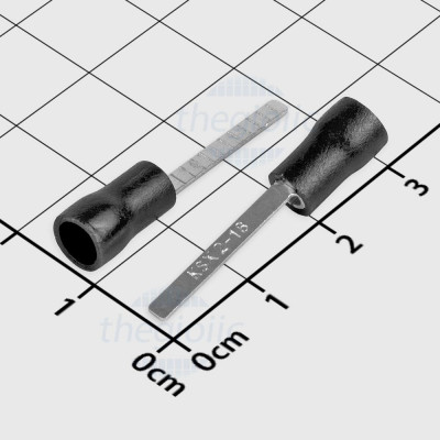 DBV2-18 Đầu Cosse Pin Dẹp 27A Cỡ Dây 16-14AWG Màu Đen