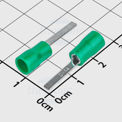 DBV2-14 Đầu Cosse Pin Dẹp 27A Cỡ Dây 16-14AWG Màu Xanh Lá