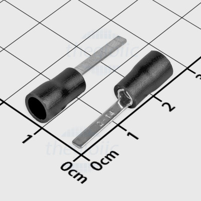 DBV2-14 Đầu Cosse Pin Dẹp 27A Cỡ Dây 16-14AWG Màu Đen