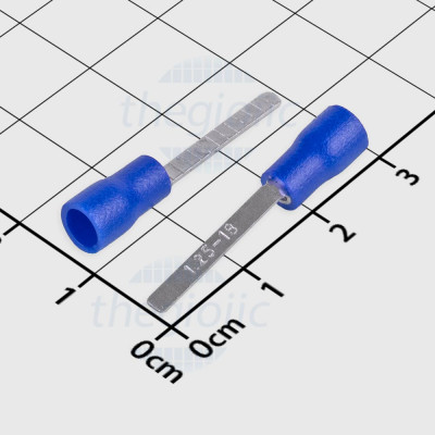 DBV1.25-18 Đầu Cosse Pin Dẹp 19A Cỡ Dây 22-16AWG Màu Xanh Dương