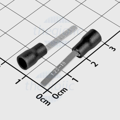 DBV1.25-18 Đầu Cosse Pin Dẹp 19A Cỡ Dây 22-16AWG Màu Đen