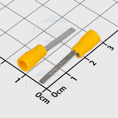 DBV1.25-18 Đầu Cosse Pin Dẹp 19A Cỡ Dây 22-16AWG Màu Vàng