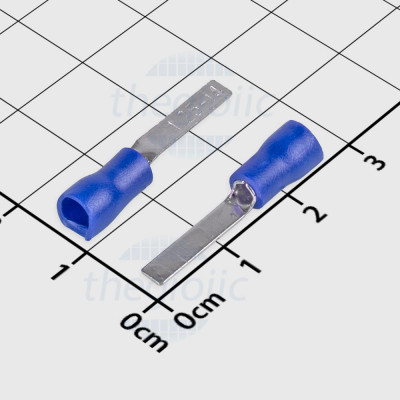 DBV1.25-14 Đầu Cosse Pin Dẹp 19A Cỡ Dây 22-16AWG Màu Xanh Dương