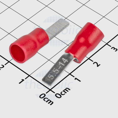 DBV5.5-14 Đầu Cosse Pin Dẹp 48A Cỡ Dây 12-10AWG Màu Đỏ