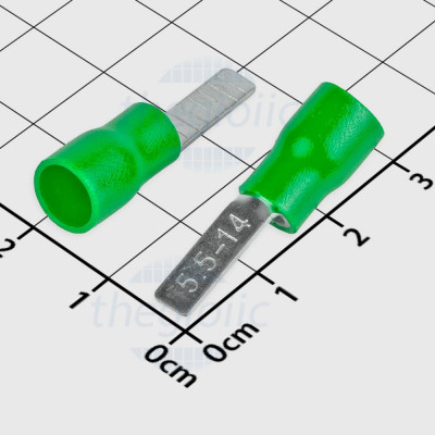 DBV5.5-14 Đầu Cosse Pin Dẹp 48A Cỡ Dây 12-10AWG Màu Xanh Lá