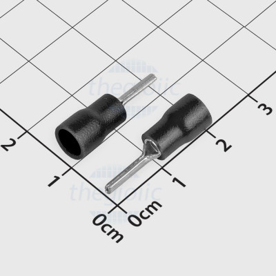 PTV2-10 Đầu Cosse Pin Đặc 19A Cỡ Dây 16-14AWG Màu Đen