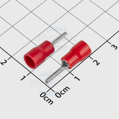 PTV2-10 Đầu Cosse Pin Đặc 19A Cỡ Dây 16-14AWG Màu Đỏ