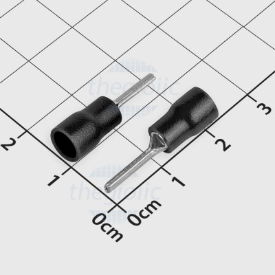 PTV2-12 Đầu Cosse Pin Đặc 19A Cỡ Dây 16-14AWG Màu Đen