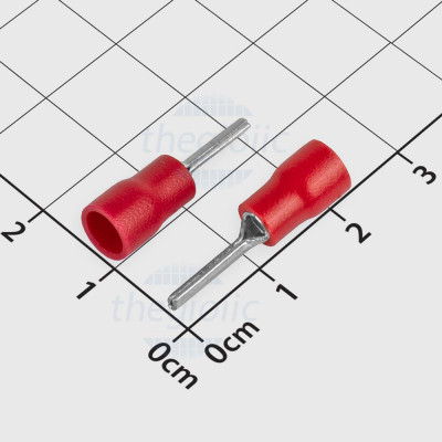 PTV2-12 Đầu Cosse Pin Đặc 19A Cỡ Dây 16-14AWG Màu Đỏ