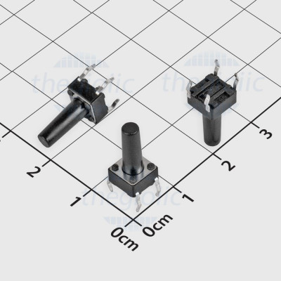 Nút Nhấn 6x6mm Cao 13mm 4 Chân Xuyên Lỗ