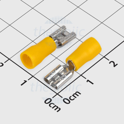 FDD2-187 Đầu Cosse Tab Cái 4.75x0.5mm Cỡ Dây 22-16AWG Mạ Thiếc Màu Vàng