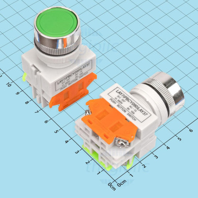 LAY37-11BN Nút Nhấn Giữ Màu Xanh Lá 440V 10A