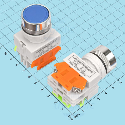 LAY37-11BN Nút Nhấn Giữ Màu Xanh Dương 440V 10A