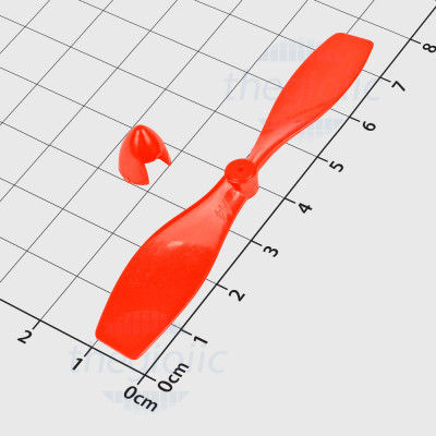 Cánh Quạt 2 Cánh 75mm Lỗ Trục 2mm Màu Đỏ