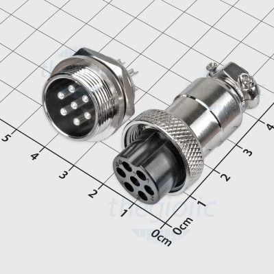 GX20-7P Bộ Đầu Nối Tròn Đực-Cái 7 Chân Thẳng Hàng