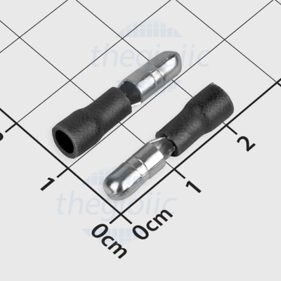 MPD1.25-156 Đầu Cosse Viên Đạn Đực 10A Cỡ Dây 22-16AWG Màu Đen