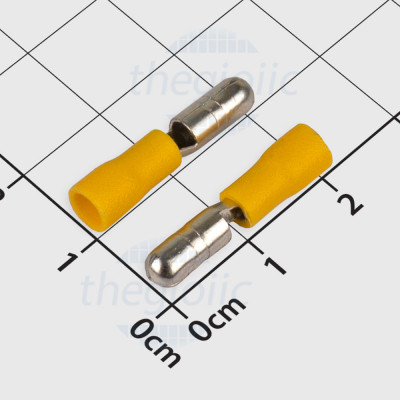 MPD1.25-156 Đầu Cosse Viên Đạn Đực 10A Cỡ Dây 22-16AWG Màu Vàng