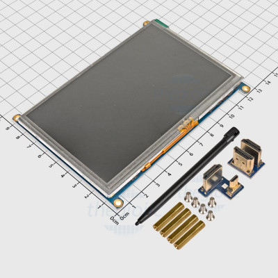 LCD 5inch HDMI 800x480 IPS Cảm Ứng Điện Trở Cho Raspberry Pi, SKU: 10563