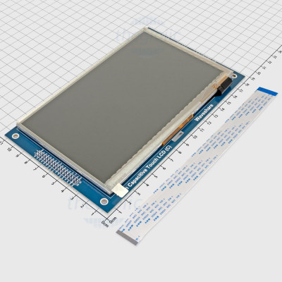 LCD (C) 7inch 800x480 TFT Cảm Ứng Điện Dung Giao Tiếp I2C, SKU: 8964