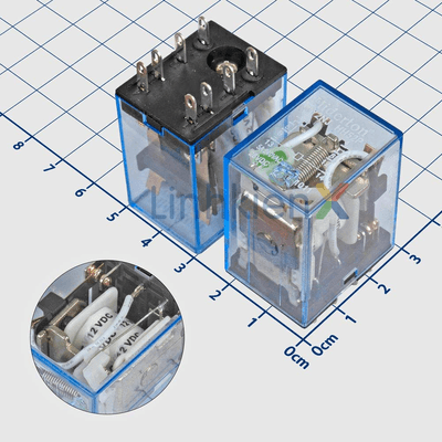 HH52P MY2NJ Rơ Le Trung Gian 12VDC 5A DPDT 8 Chân