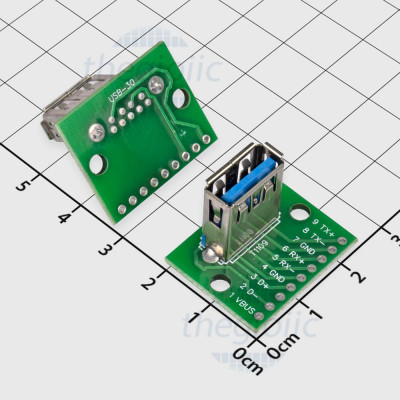 Mạch Ra Chân USB 3.0 Cái Hướng Thẳng Sang 9 Chân Xuyên Lỗ