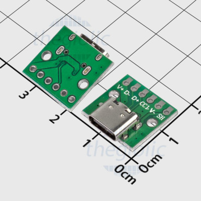 Mạch Ra Chân Type-C USB Cái Sang 6 Chân Xuyên Lỗ